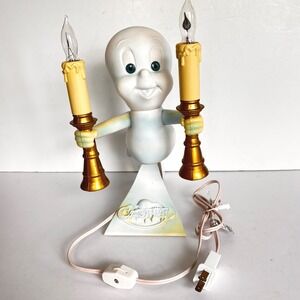 Casper The Friendly Ghost Candelabra Lamp 1996 Trendmaster's Vtg Halloween Video